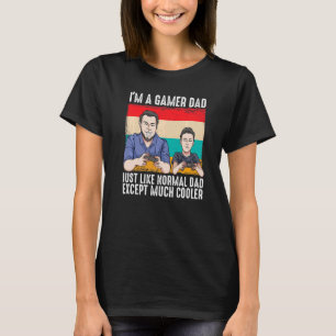 Manar Im A Gamer Pappa Fars dag Coola Gaming Pappa T Shirt