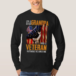 Manar Im A Pappa Grandpa Veteran Fars dag Amerikan T Shirt
