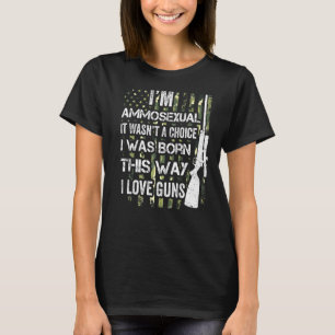 Manar Im Ammosexuell Gun Gun Pappa Grönt Camo Guns T Shirt