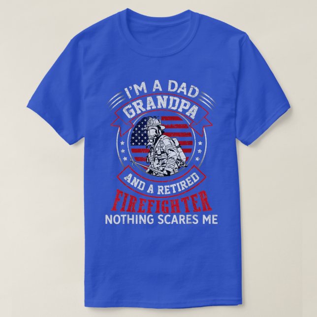 Manar Im Pappa Grandpa Redraget Firefighter Ingent T Shirt (Design framsida)