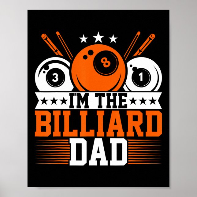 Manar Im the Billiard Pappa - Funny Bassäng Pappa  Poster (Framsidan)