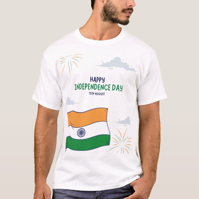 Manar Independence day T-Shirt 🇮 Proud India (Framsida)