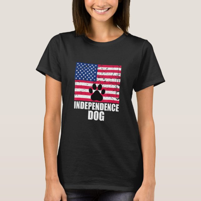 Manar Independence Hund 4 juli T Shirt (Framsida)