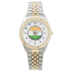 Manar India Flagga Two-Tone Bracelet Watch Armbandsur