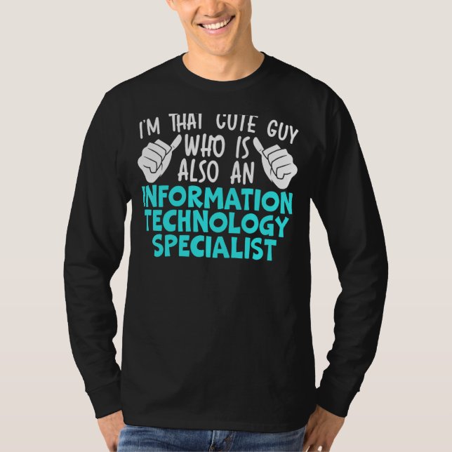 Manar informationsteknik Specialist Computer Jo T Shirt (Framsida)