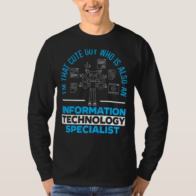 Manar informationsteknik Specialist Computer Jo T Shirt (Framsida)