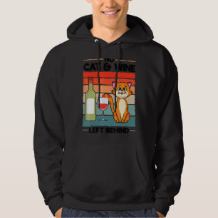 Manar Ingen katt och Vin Lämnat bakom sällskapsdju Hoodie