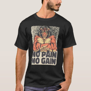 Manar ingen smärta någon tiggare med musklerna kam t shirt