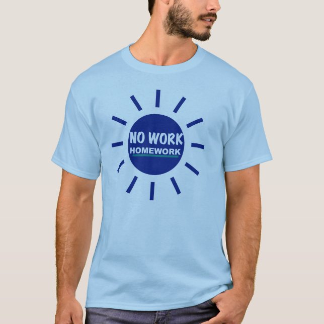 Manar ingen T-tröja för Throwback för arbetsläxa Tee Shirt (Framsida)