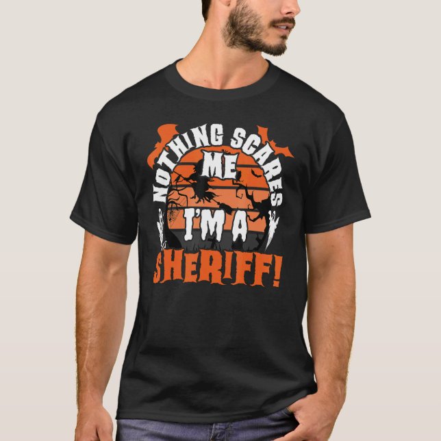 Manar Inget Skrämmer mig att jag är sheriff Hallow T Shirt (Framsida)