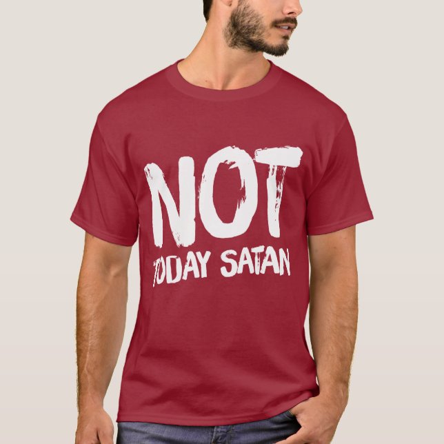 Manar Inte idag Satan T-Shirt (Framsida)