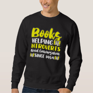 Manar introduverts Bokar Reading Anti Social Perso Lång Ärmad Tröja