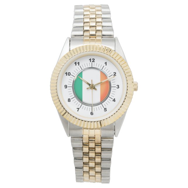 Manar Ireland Flagga Two-Tone Bracelet Watch Armbandsur (Framsida)