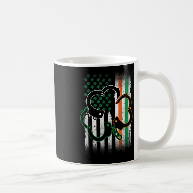 Manar Irish Handcuffs St patricks day Police Ameri Kaffemugg (Höger)
