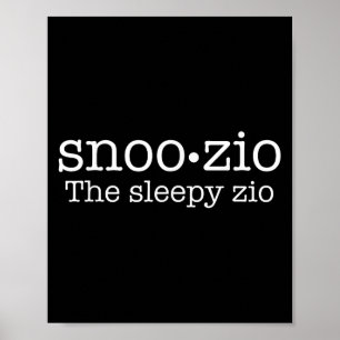 Manar italiensk farbror Snoozio Sömnig Zio Roligt Poster