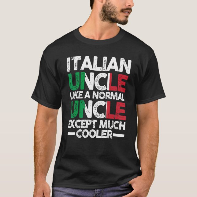 Manar Italienska morbror Italien T Shirt (Framsida)