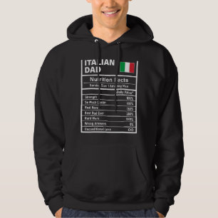 Manar italienska Pappa Nutrition Facts Fars dag Na Hoodie