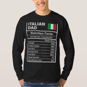 Manar italienska Pappa Nutrition Facts Fars dag Na T Shirt
