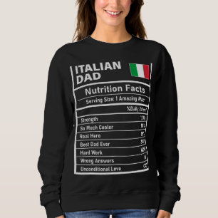 Manar italienska Pappa Nutrition Facts Fars dag Na T Shirt