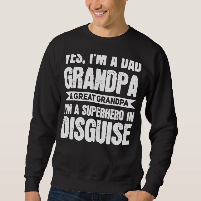 Manar Ja, jag är en Pappa morfar och Underbar farf Lång Ärmad Tröja (Framsida)
