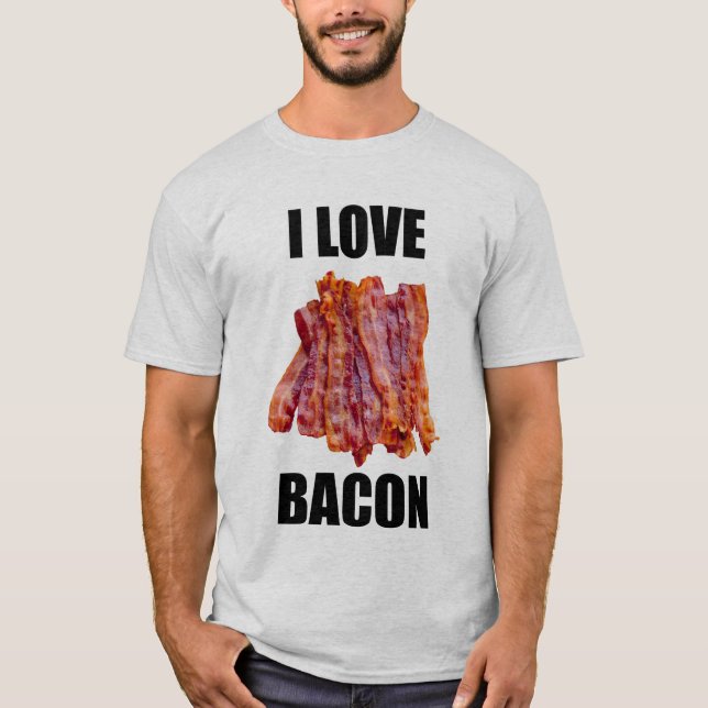 Manar jag älskar skjortan för bacongrå färg T T Shirt (Framsida)
