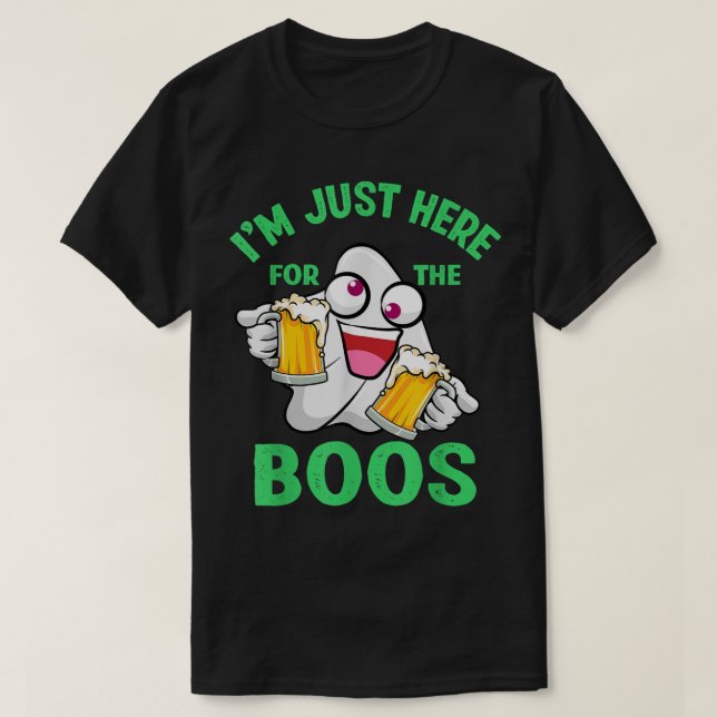 Manar jag är här för Boos Halloween Beer Dru T Shirt (Design framsida)