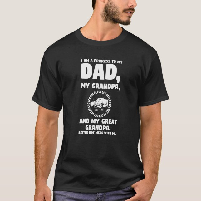 Manar jag är prinsessa till min farfar-familj Papp T Shirt (Framsida)
