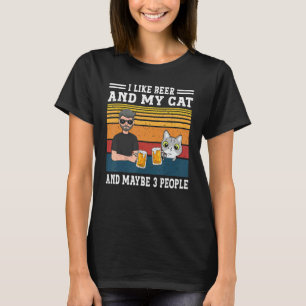 Manar jag gillar öl och mitt katt och kanske tre p t shirt