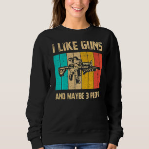 Manar jag gillar vapen och kanske 3 Vintagar Gun W T Shirt