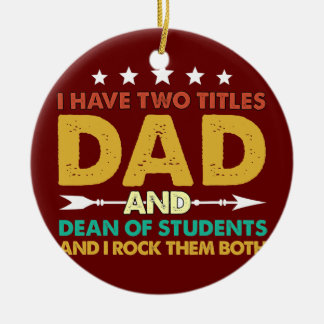 Manar jag har två titlar Pappa och doyen Studenter Julgransprydnad Keramik