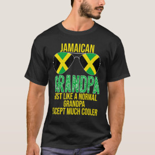 Manar Jamaican Grandpa Jamaica Flagga Sunglasses F T Shirt