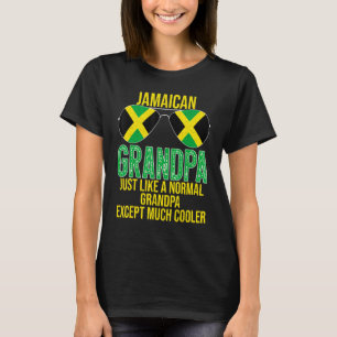 Manar Jamaican Grandpa Jamaica Flagga Sunglasses F T Shirt