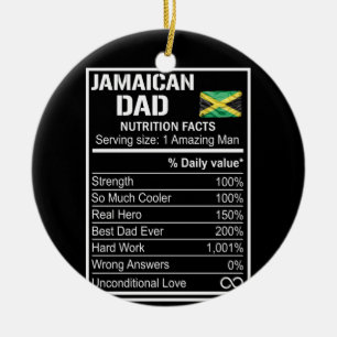 Manar Jamaican Pappa Nutrition Facts Fars dag Hero Julgransprydnad Keramik