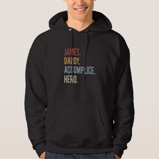 Manar James pappa Accomce Hero Retro Stil Vinta Hoodie (Framsida)