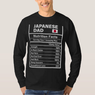 Manar japansk Pappa Nutrition Facts Fars dag Nat T Shirt