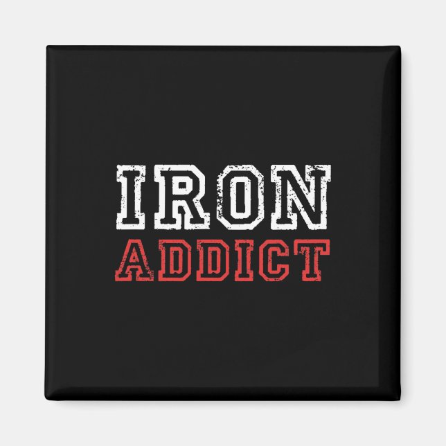 Manar Järn Addict Gym Workout Fitness Bodybuilding Magnet (Framsidan)