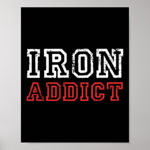 Manar Järn Addict Gym Workout Fitness Bodybuilding Poster