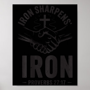 Manar Järn Sharpens Järn Proverbs 27 7 Christian G Poster