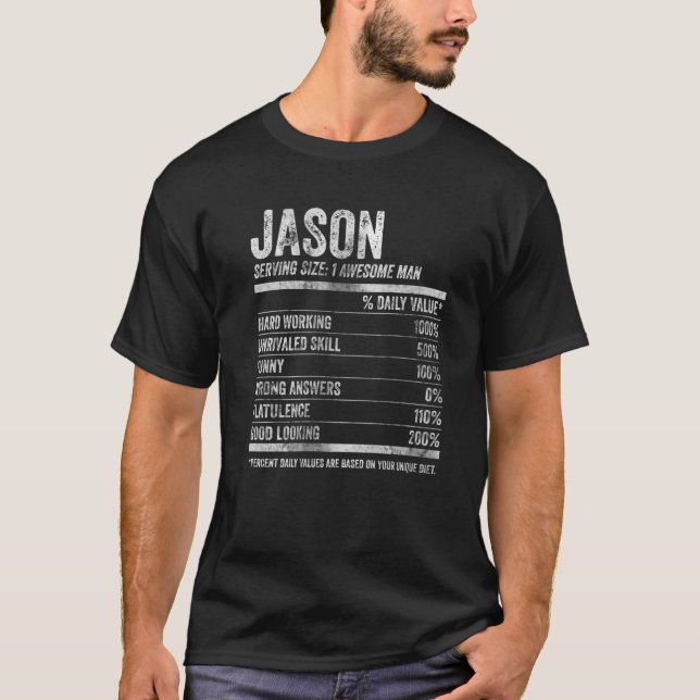 Manar Jason Nutrition Personlig Namn Funny Namn T Shirt (Framsida)