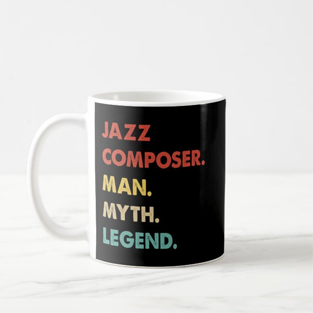 Manar Jazz Composer Man Myth Legend Kaffemugg (Vänster)