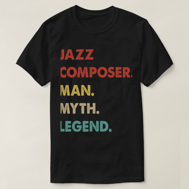 Manar Jazz Composer Man Myth Legend T Shirt (Design framsida)