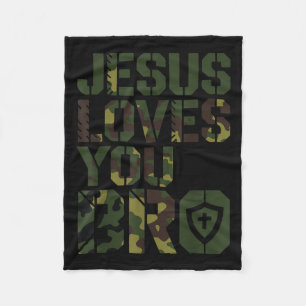 Manar Jesus Kärlek You Bro Funny Christian Boy God Fleecefilt