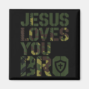 Manar Jesus Kärlek You Bro Funny Christian Boy God Magnet