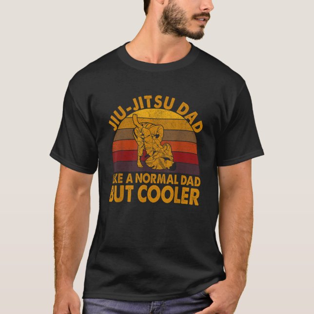 Manar Jiu Jitsu Pappa Retro BJJ Brasilian Jujitsu  T Shirt (Framsida)