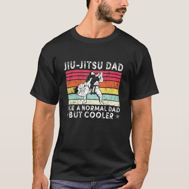 Manar Jiu Jitsu Pappa som Normal Pappa men Cooler  T Shirt (Framsida)