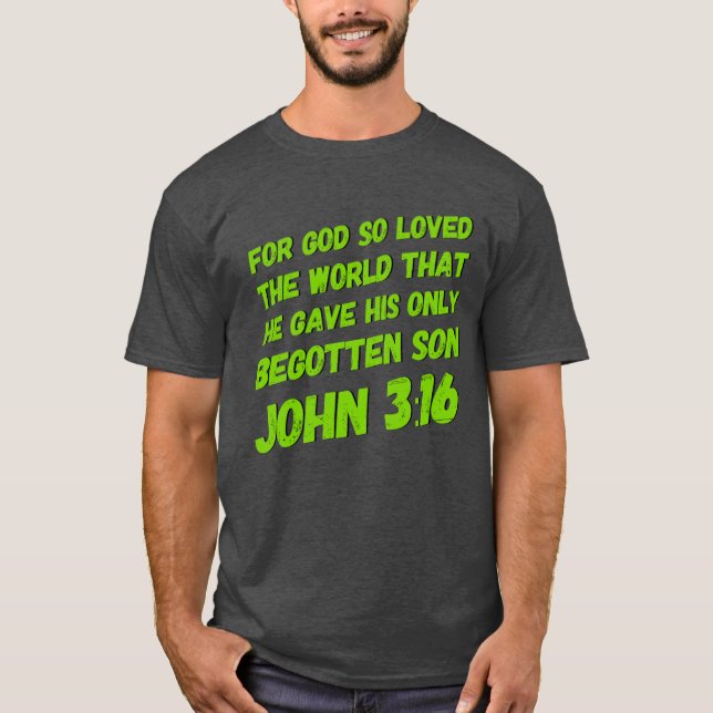 Manar John 3:16 T-Shirt (Framsida)