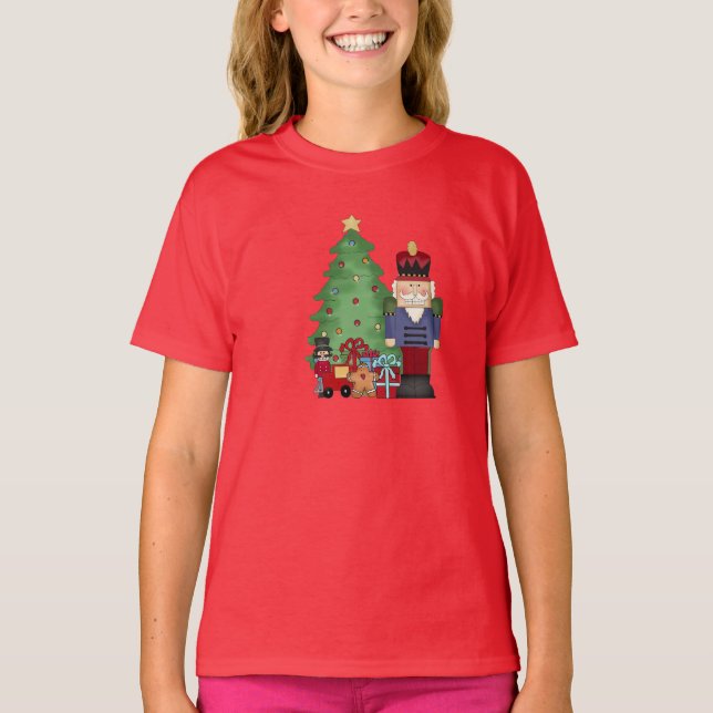 Manar jul Nutcracker Helgdag t-shirt (Framsida)