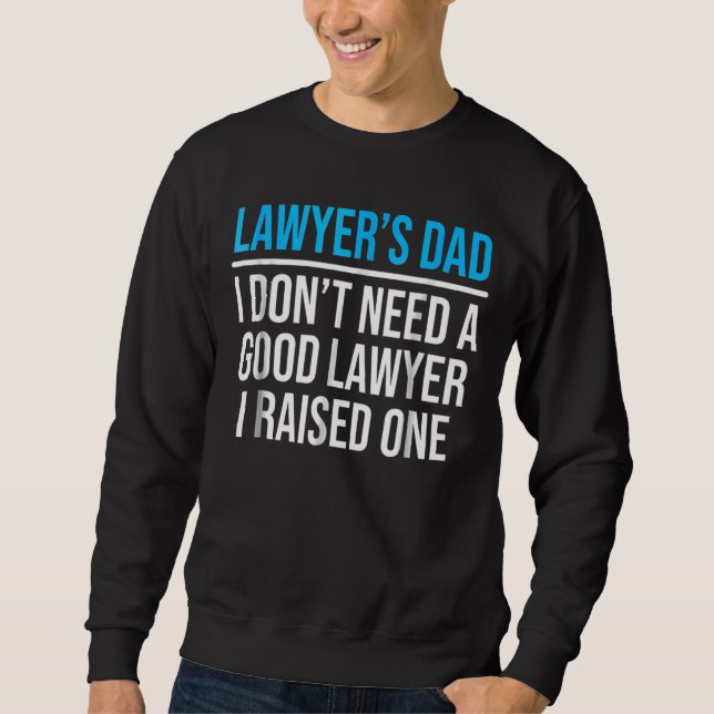 Manar juristers Pappa Far Law School Studenten Lång Ärmad Tröja (Framsida)
