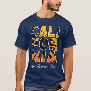 Manar Kalifornien Handflatan Träd Filled Brev T-Sh T Shirt