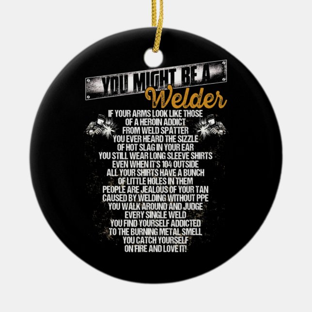 Manar kan du vara en waldare Metall Smell Ludny Julgransprydnad Keramik (Framsidan)